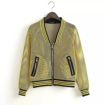 Fashion Design Long Sleeve Autumn Women Bomber Jacket